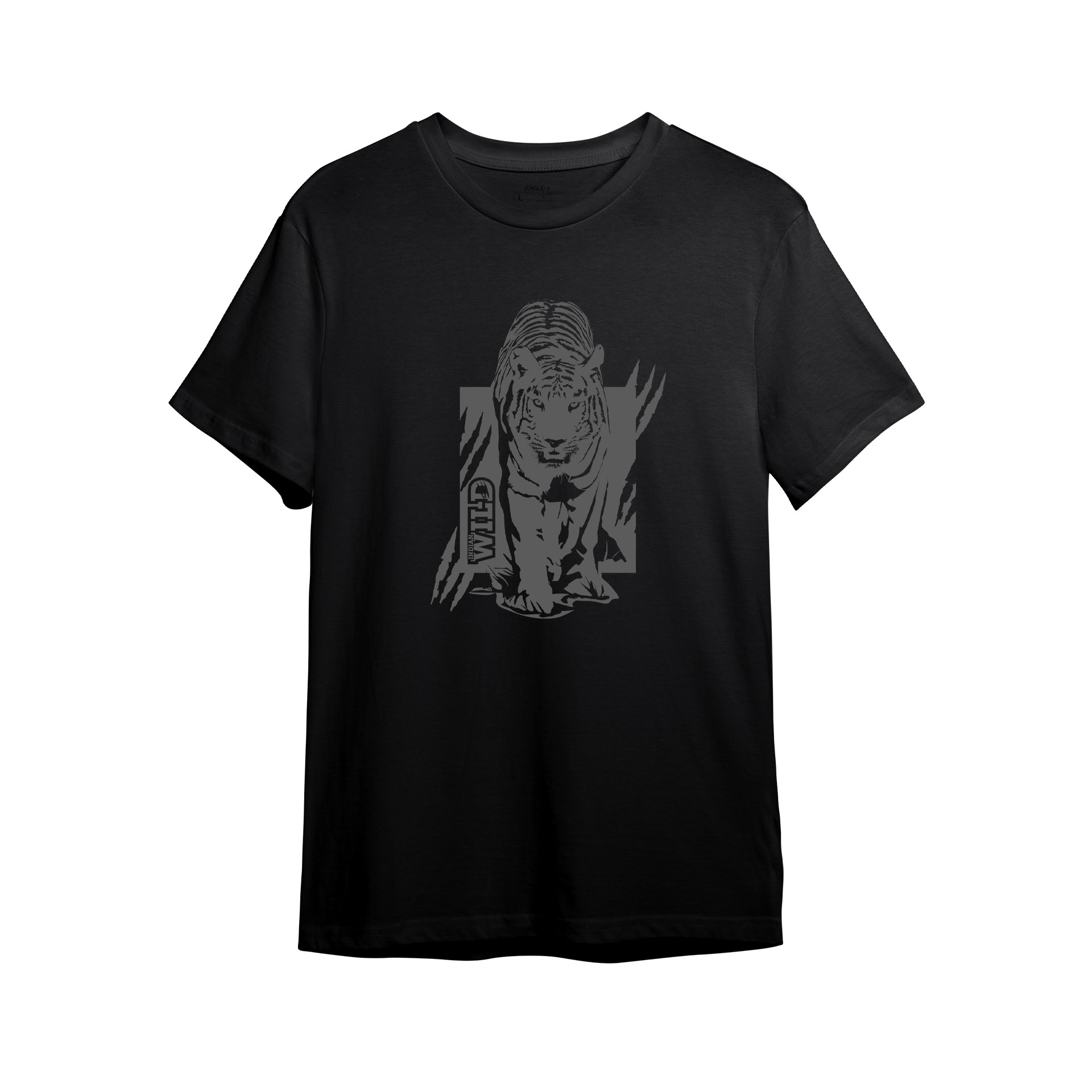 Jungle I royal bengal tiger black t-shirt