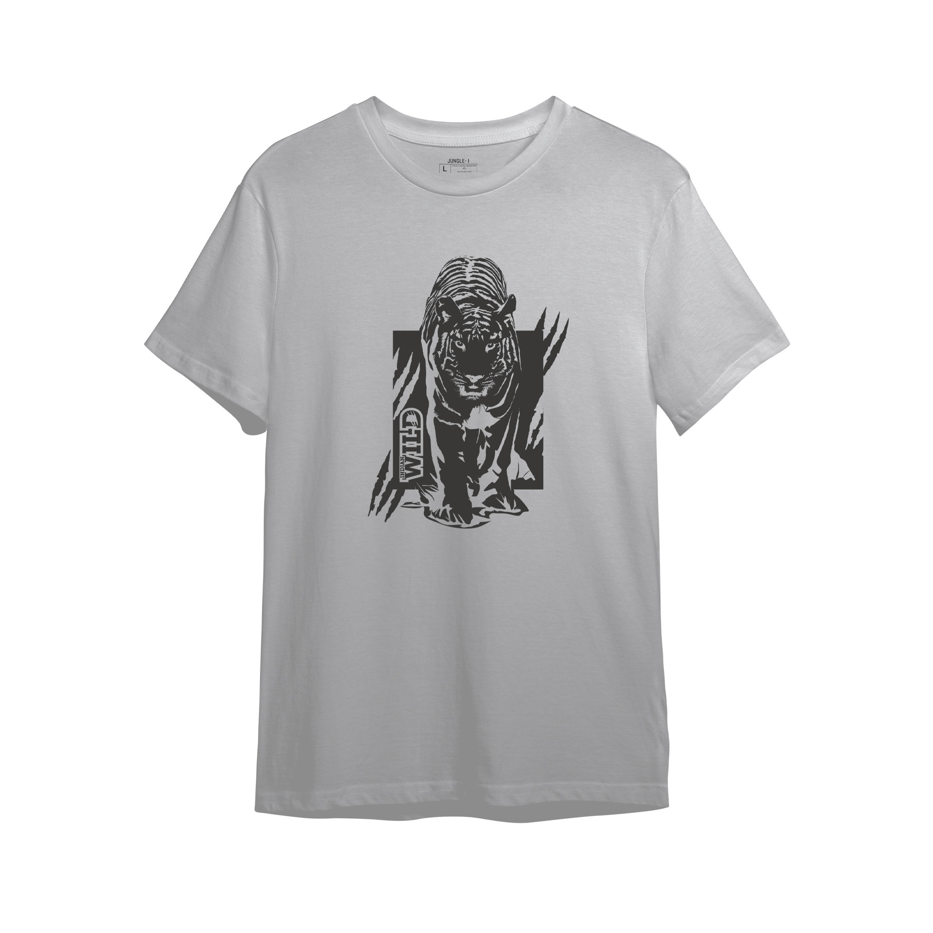 Jungle I royal bengal tiger grey t-shirt
