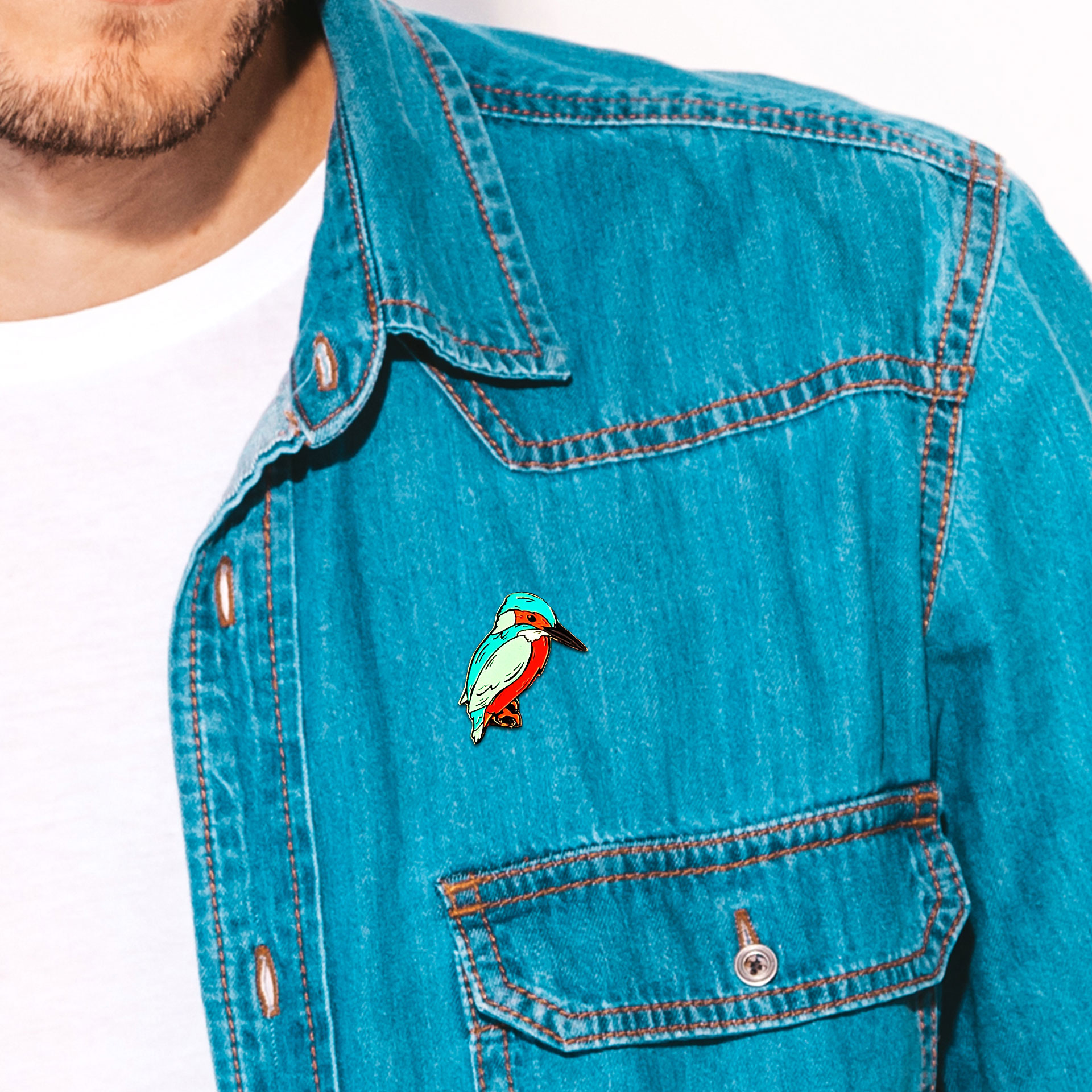 Common Kingfisher – Lapel Pin