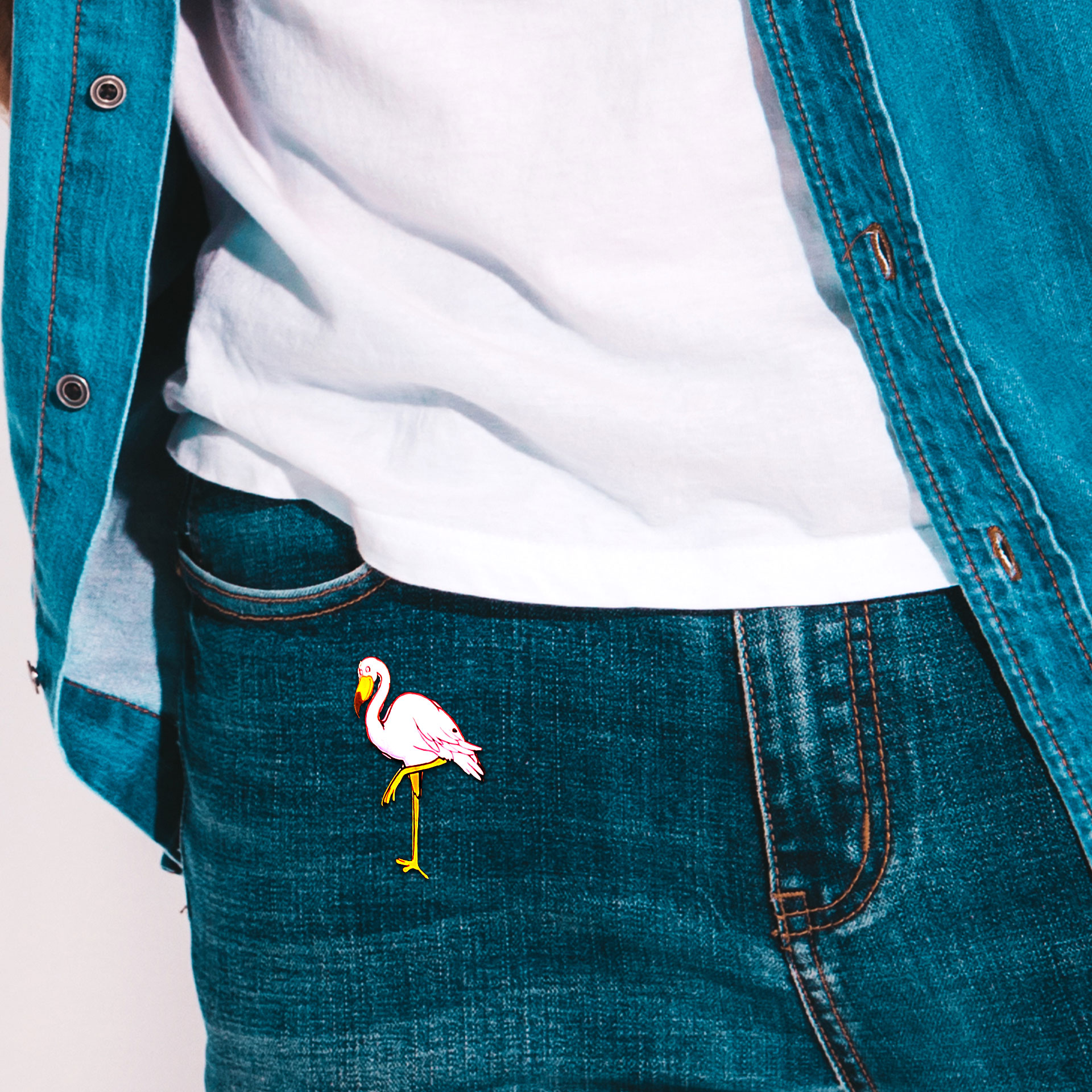 Lesser Flamingo-Lapel Pin