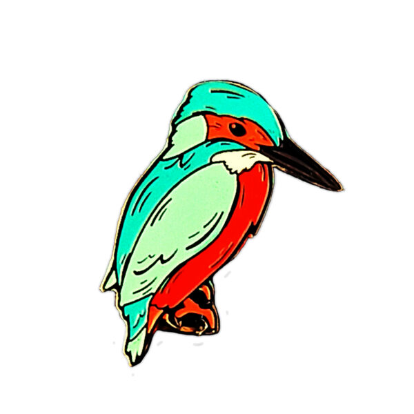 Kingfisher lapel pin