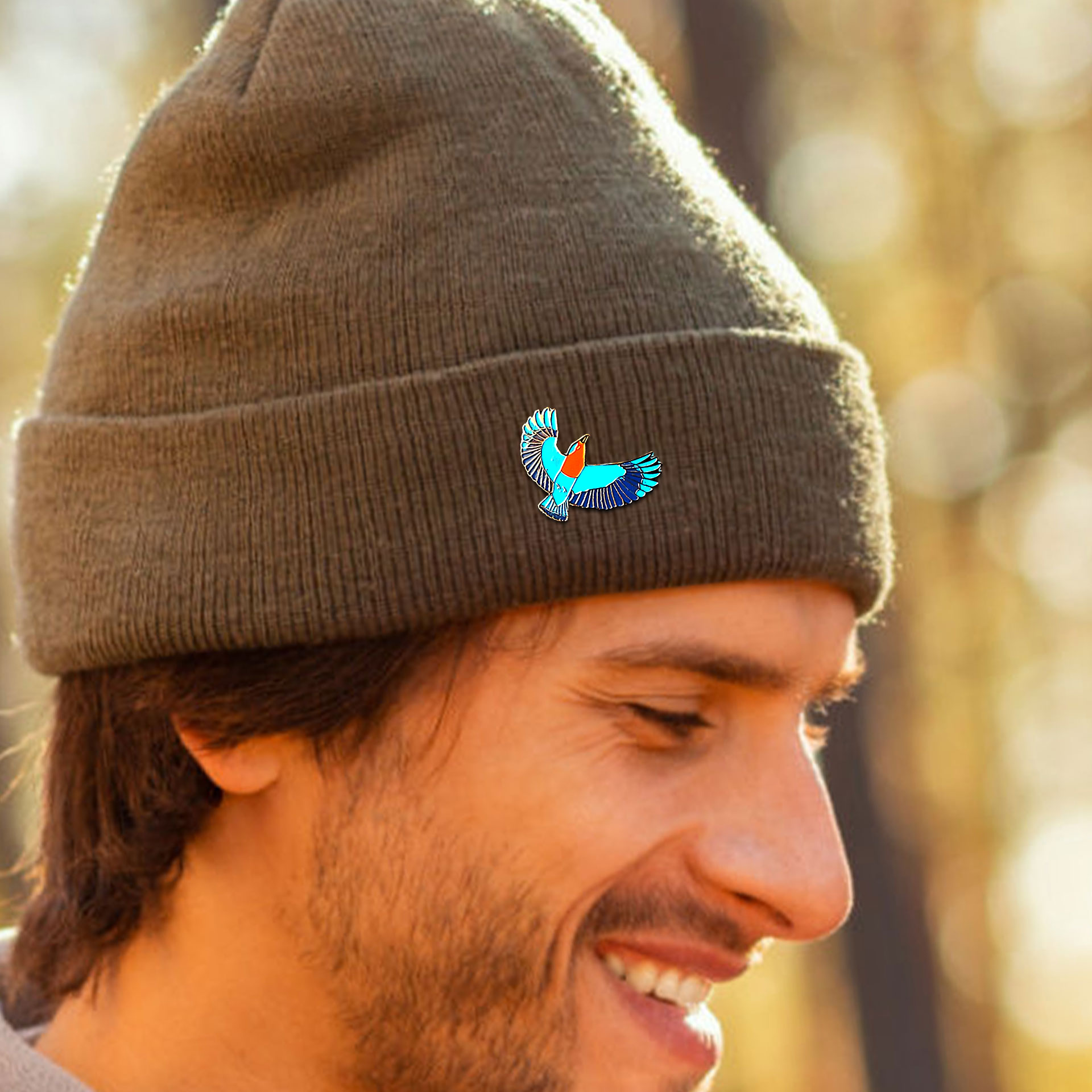 Indian Roller-Lapel Pin