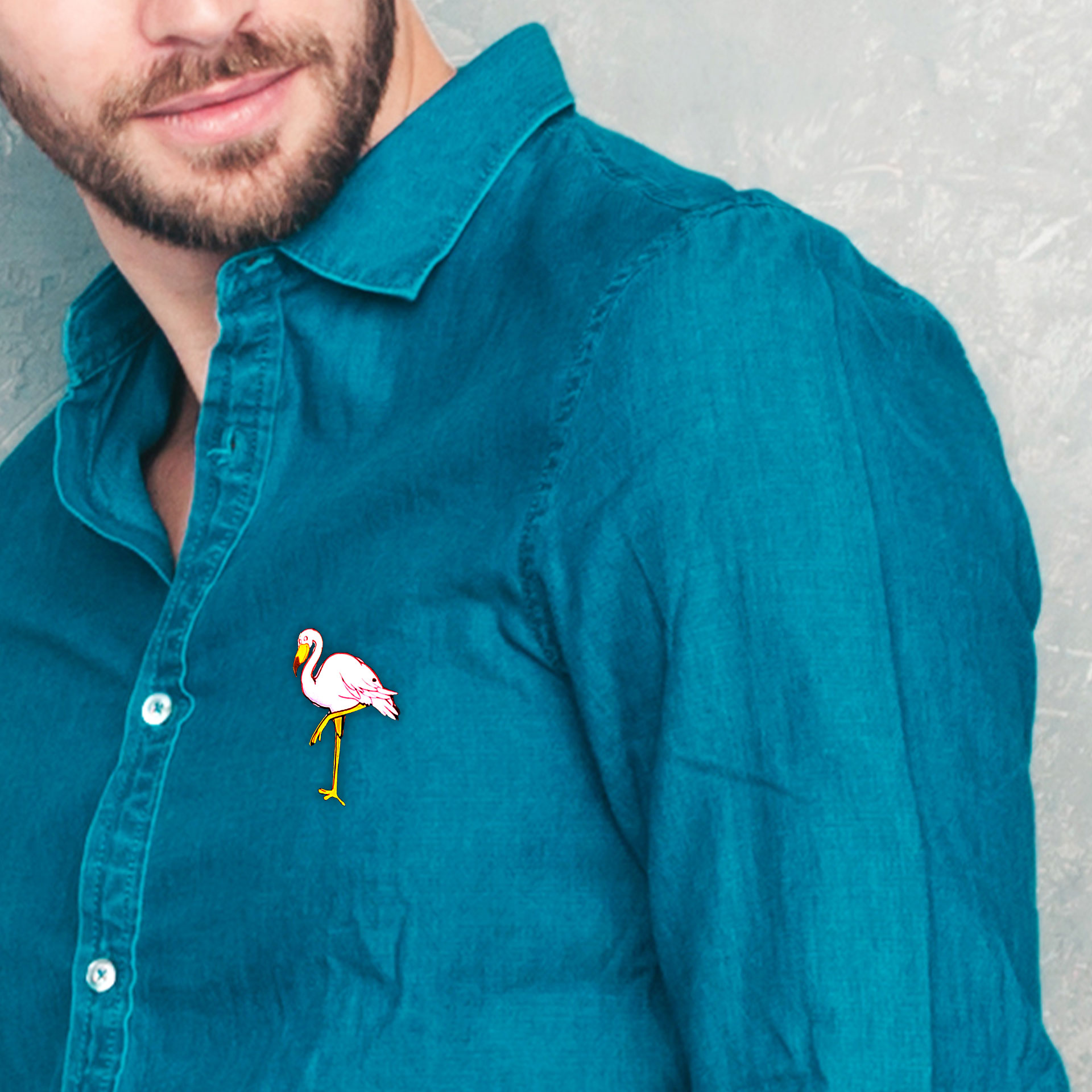 Lesser Flamingo-Lapel Pin