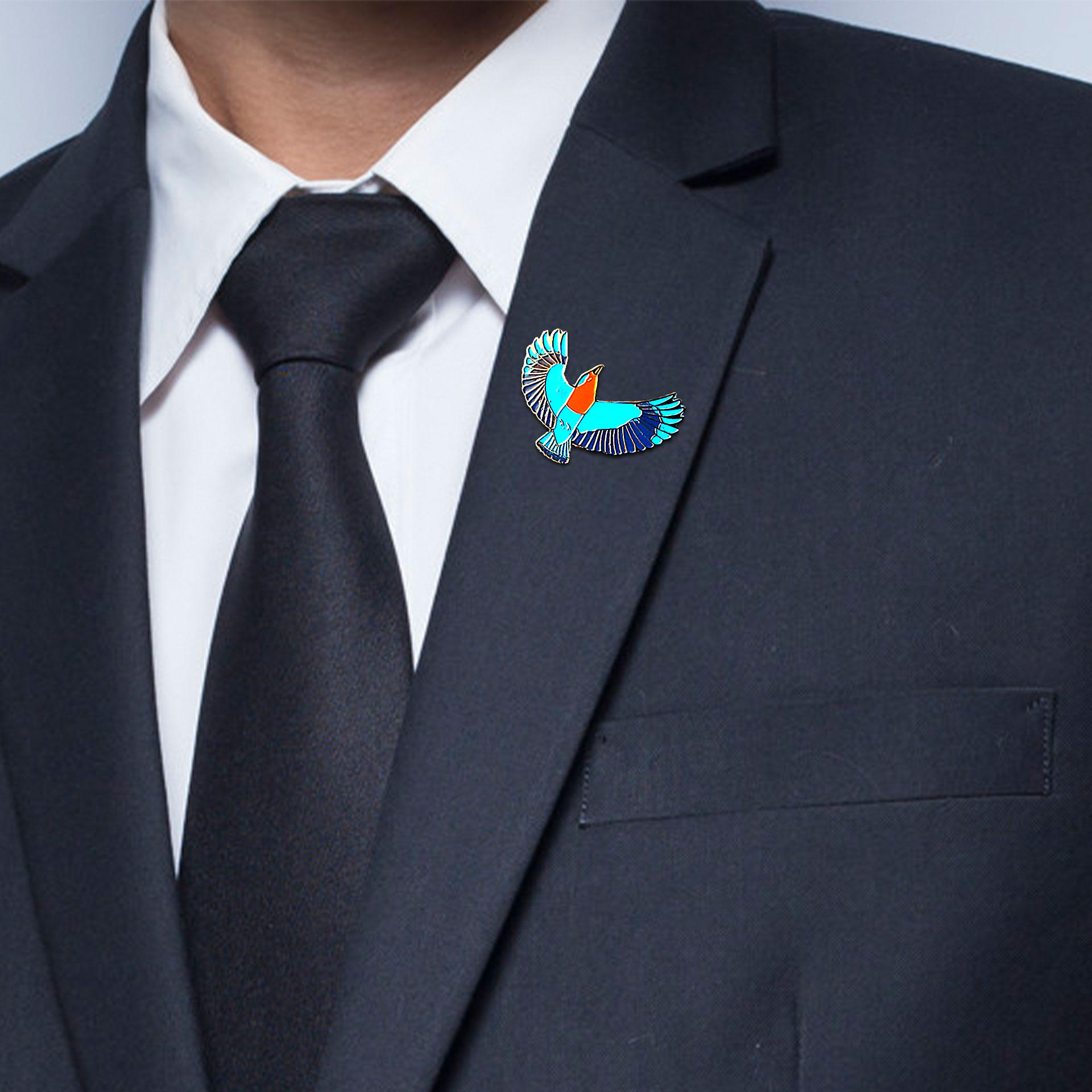 Indian Roller-Lapel Pin