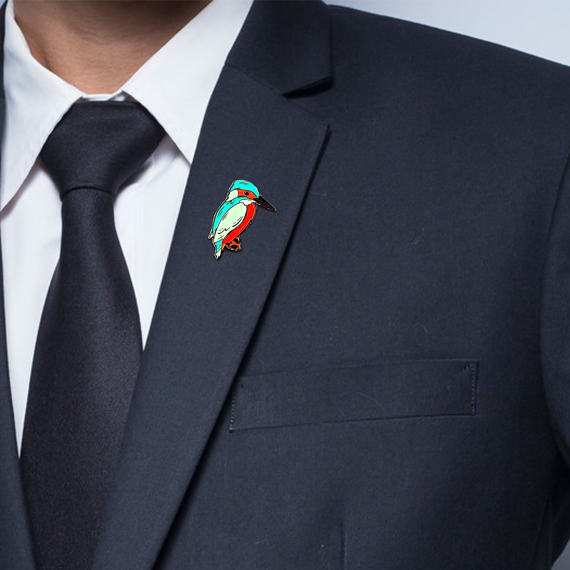 Common Kingfisher – Lapel Pin Lapel Pin