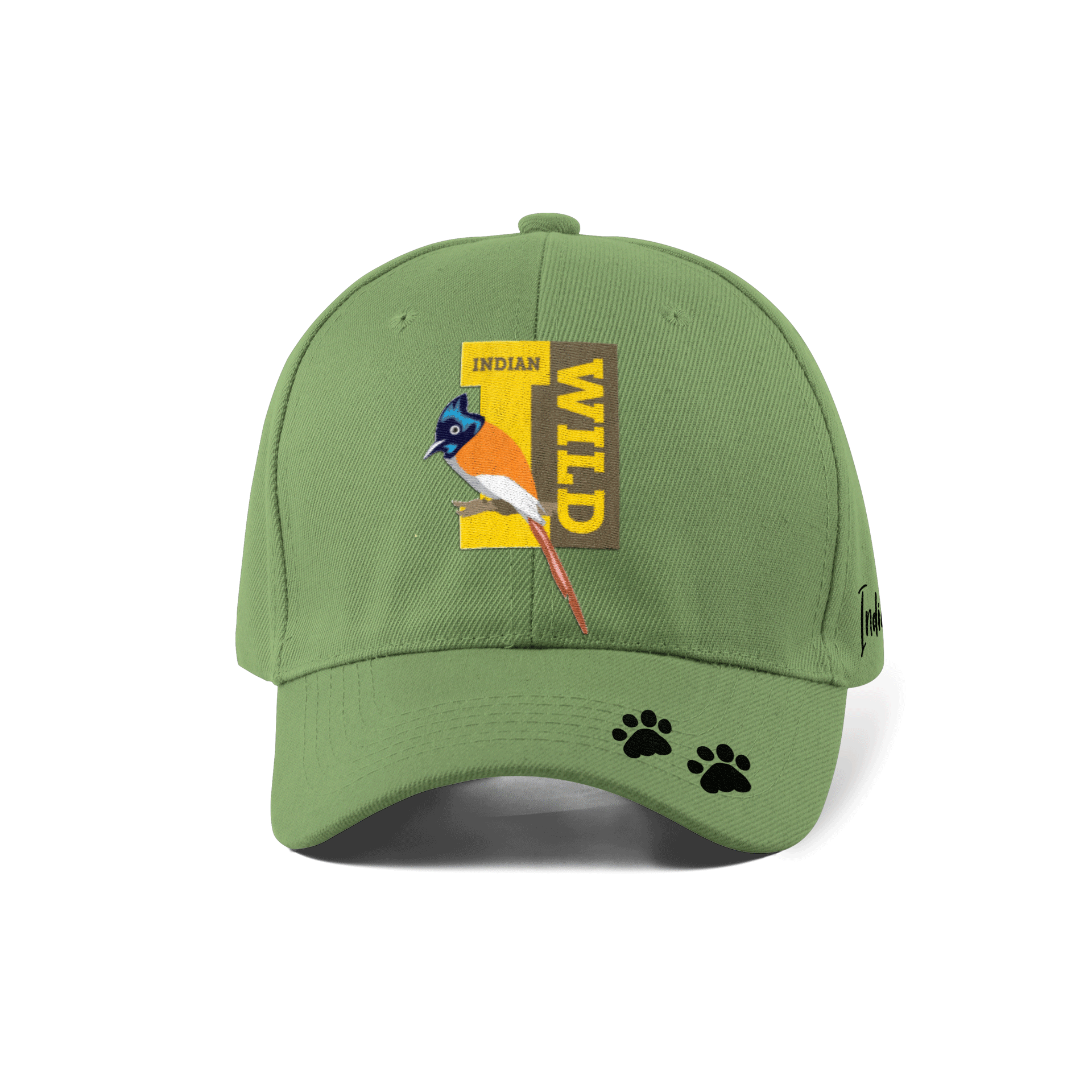 Indian Paradise Flycatcher Forest Green Cap – Jungle I