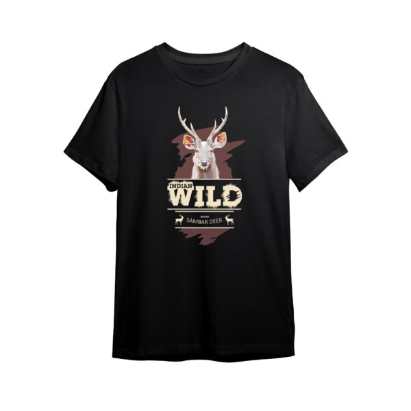 Jungle I Sambar Deer black t-shirt