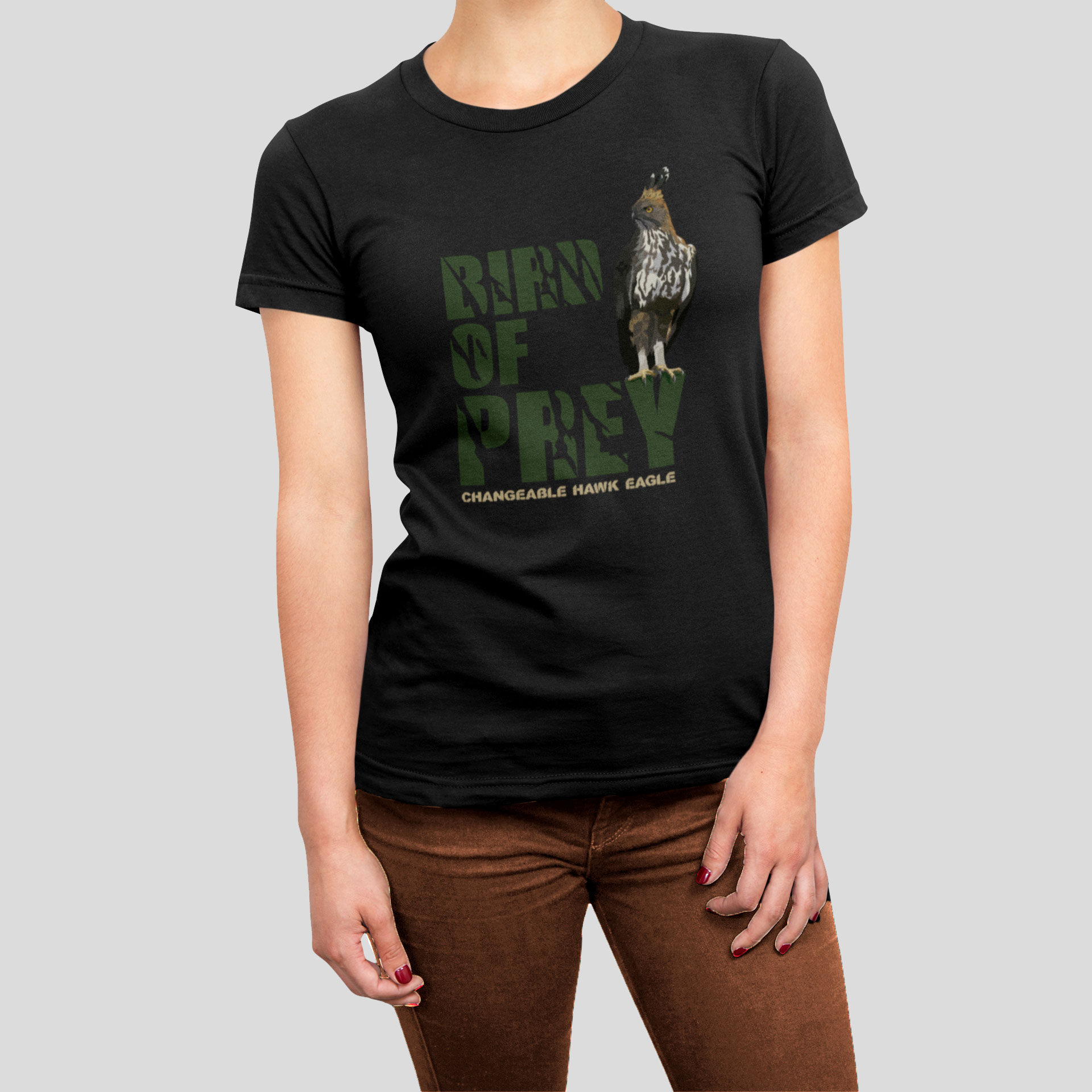 Jungle I changeable hawk eagle black t-shirt