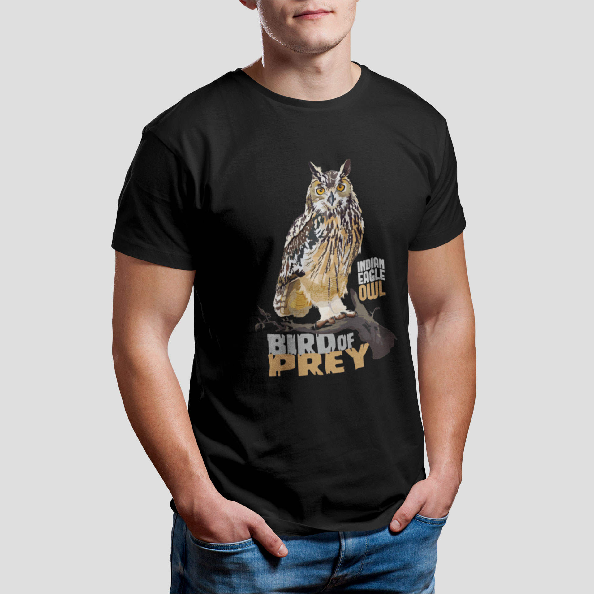 Jungle I Indian eagle owl tshirt