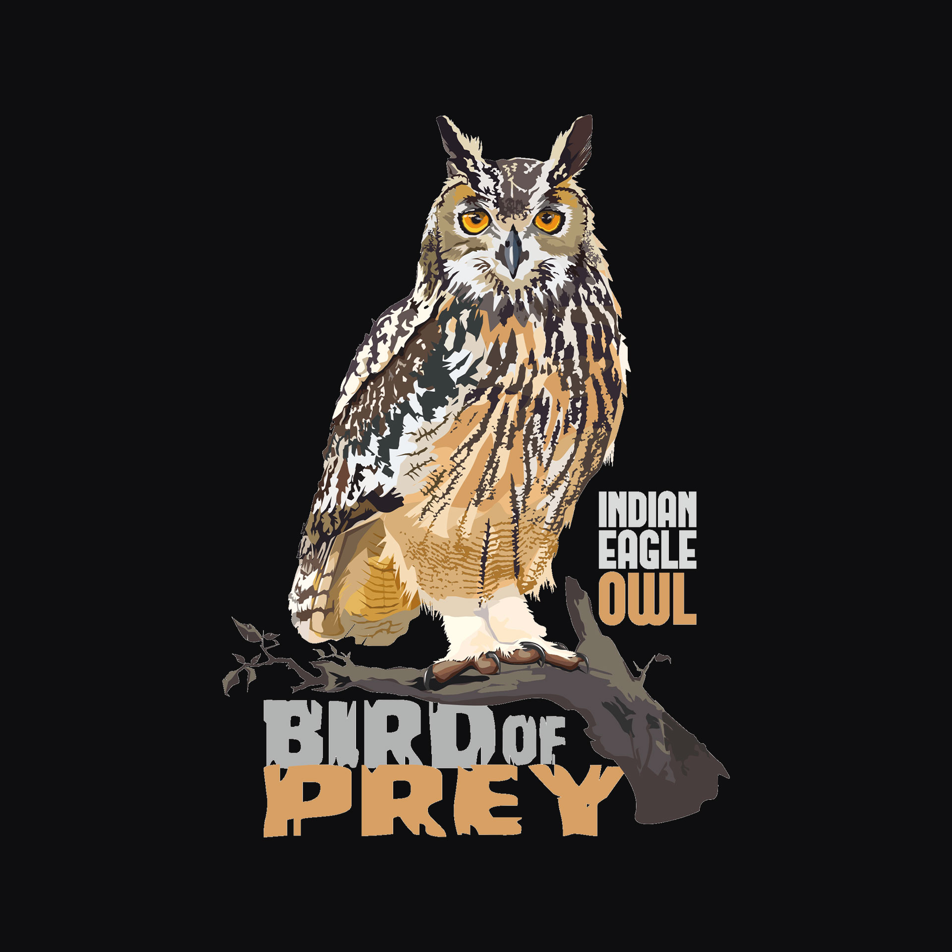 Jungle I Indian eagle owl tshirt